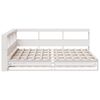 vidaXL Lit bibliothèque sans matelas blanc 150x200 cm bois pin massif