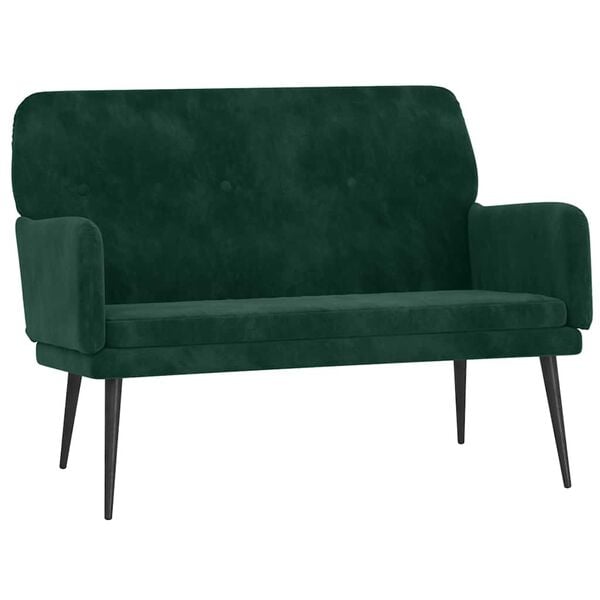 vidaXL Banc Vert fonc&eacute; 108x79x79 cm Velours