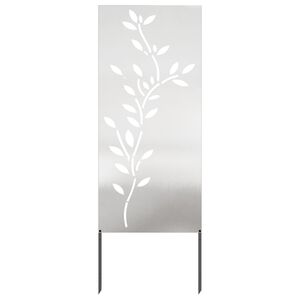 vidaXL &Eacute;cran de confidentialit&eacute; de jardin Floral Argent&eacute; 50 x 140 cm