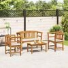 vidaXL Ensemble de salon Rose de jardin 4 pcs Bois d'Acacia Massif