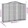 vidaXL Paniers &agrave; gabions arqu&eacute;s 8 pcs 200x30x140/160 cm Fer galvanis&eacute;