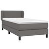 vidaXL Sommier &agrave; lattes de lit avec matelas Gris 90x190 cm Similicuir