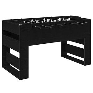 vidaXL Table de Foosball Ch&ecirc;ne Noir 146,5 x 74 x 85 cm