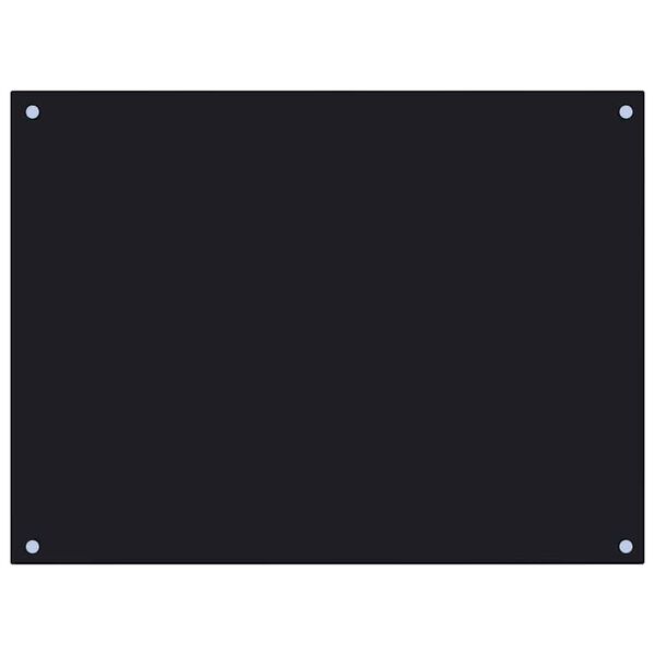 vidaXL Dosserets de cuisine 2 pcs noir 80x60 cm verre trempé