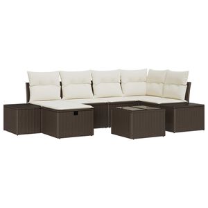 vidaXL Ensemble de Canap&eacute;s avec coussin 7 pcs polyrotin