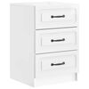 vidaXL Cabinet de chevet avec tiroir Blanc brillant 43 x 41 x 63,5 cm