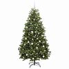 vidaXL Sapin de No&euml;l artificiel avec 300 LED Vert 180 cm PVC et m&eacute;tal