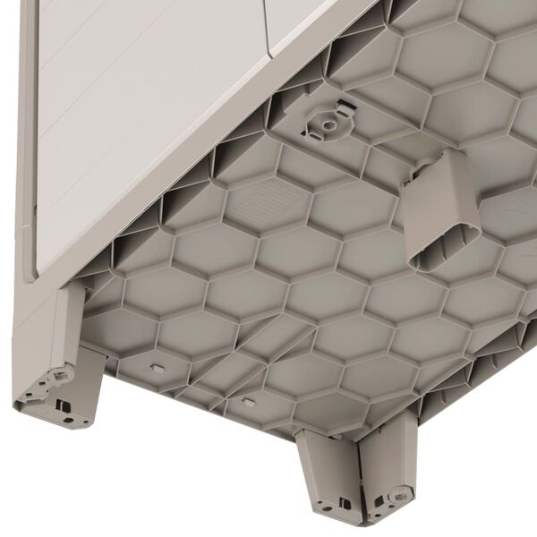 Keter Armoire de rangement basse Gulliver Beige et marron 100 cm