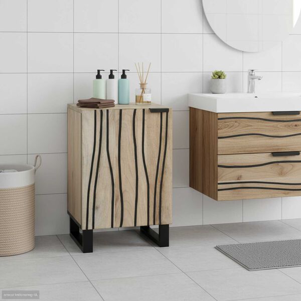 vidaXL Meuble de Lavabo de Salle de Bain Blanc 38 x 33,5 x 58 cm