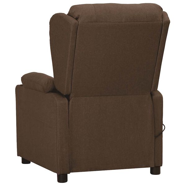 vidaXL Fauteuil de massage Marron Tissu