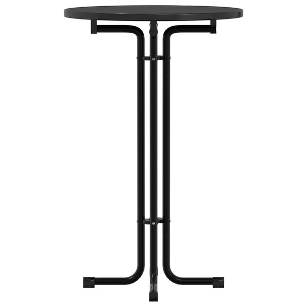 vidaXL Table à manger noir Ø70x110 cm bois d'ingénierie et acier