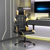 vidaXL Chaise de jeu Noir et dor&eacute; Similicuir