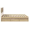 vidaXL Cadre de lit Sonoma 180 x 200 cm Bois de pin massif