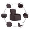 vidaXL Fauteuil inclinable &eacute;lectrique marron fonc&eacute; tissu