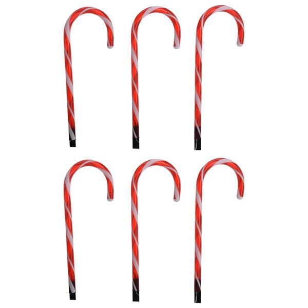 Ambiance Ensemble de lampes de No&euml;l en forme de canne &agrave; sucre 6 pcs
