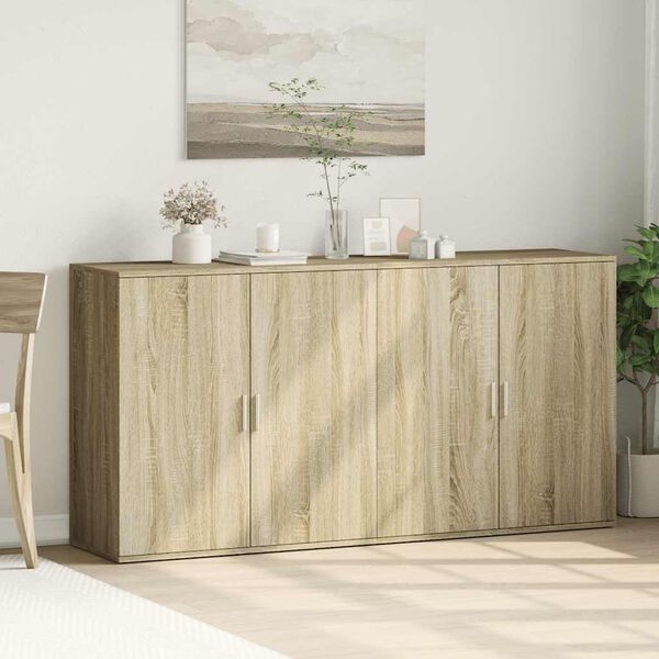 vidaXL Buffets 2 pcs ch&ecirc;ne sonoma 79x38x80 cm bois d'ing&eacute;nierie