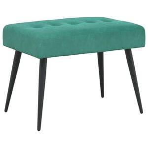 vidaXL Banc avec capitonnage bouton Turquoise 60 x 40 x 45 cm Velours