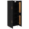 vidaXL Haut Armoire Ch&ecirc;ne noir 69,5 x 34 x 180 cm Bois d'ing&eacute;nierie