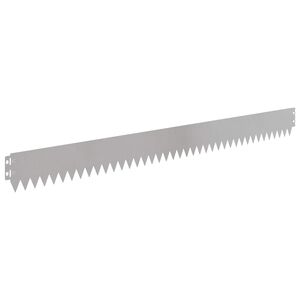 vidaXL Bordure de Pelouse 10 pc 103 x 10 cm Acier Argent&eacute;