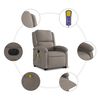 vidaXL Fauteuil inclinable de massage électrique Taupe Tissu