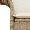 vidaXL Canapé de jardin avec coussin Beige 141 x 62 x 69 cm polyrotin