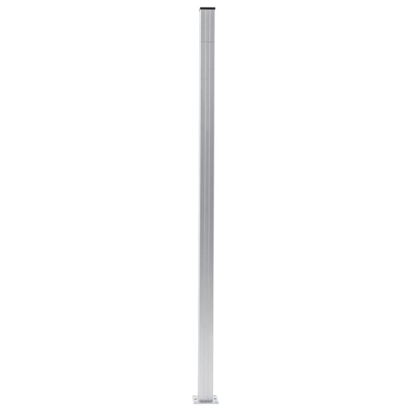 vidaXL Poteaux de cl&ocirc;ture 2 pcs Aluminium 185 cm