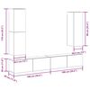 vidaXL Ensemble de meuble TV mural 4 pcs ch&ecirc;ne artisanal