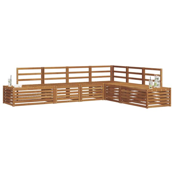 vidaXL Ensemble de canap&eacute;s d'ext&eacute;rieur 6 Pi&egrave;ce Naturel