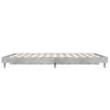 vidaXL Cadre de lit sans matelas gris b&eacute;ton 135x190 cm