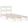 vidaXL Cadre de lit sans matelas blanc 90x190 cm bois de pin massif