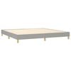 vidaXL Sommier &agrave; lattes de lit avec matelas Gris clair 200x200cm Tissu