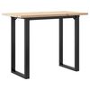 vidaXL Table &agrave; manger cadre en O 100x50x75,5 cm bois pin massif acier