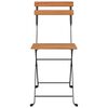 vidaXL Chaises de bistrot pliantes lot de 2 Bois de teck solide acier