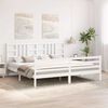 vidaXL Cadre de lit sans matelas blanc 200x200 cm bois massif