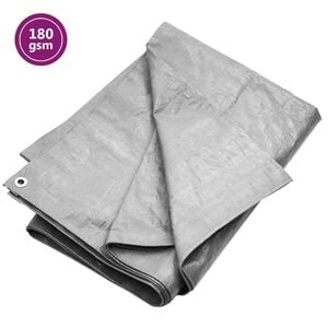 vidaXL B&acirc;che 180 g/m&sup2; 2x3 m Gris PEHD