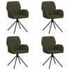 vidaXL Chaises de salle &agrave; manger pivotantes 4 pc Simili daim