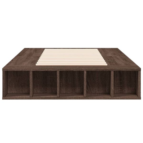 vidaXL Cadre de lit sans matelas chêne marron 100x200 cm