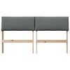 vidaXL T&ecirc;te de lit capitonn&eacute;e Gris fonc&eacute; 160 cm Pin massif