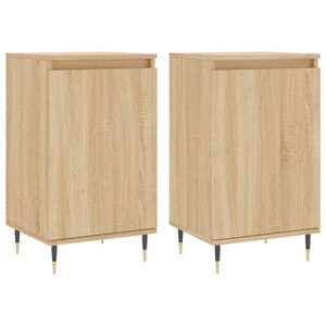 vidaXL Buffets 2 pcs ch&ecirc;ne sonoma 40x35x70 cm bois d'ing&eacute;nierie