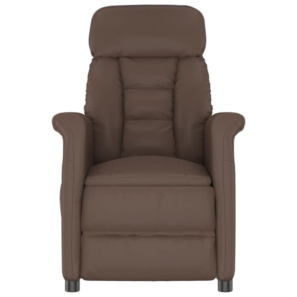 vidaXL Fauteuil de massage Marron Similicuir