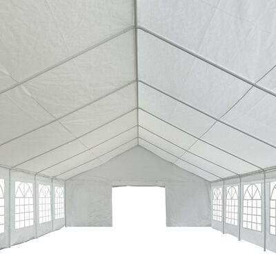 vidaXL Tente de réception PE 5 x 8 m Blanc