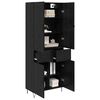 vidaXL Haut Armoire 2 pcs Ch&ecirc;ne noir Bois d'ing&eacute;nierie et verre