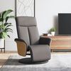 vidaXL Fauteuil inclinable avec repose-pieds taupe tissu