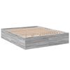 vidaXL Cadre de lit sans matelas sonoma gris 160x200 cm