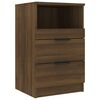 vidaXL Tables de chevet 2 pcs Ch&ecirc;ne marron Bois d'ing&eacute;nierie