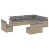 vidaXL Salon de jardin avec coussins 12 pcs beige r&eacute;sine tress&eacute;e