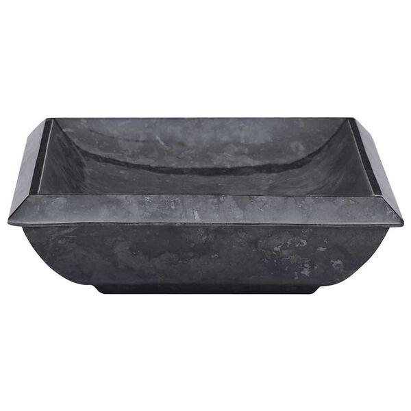 vidaXL Lavabo Noir 50x35x10 cm Marbre
