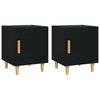 vidaXL Tables de chevet 2 pcs Noir Bois d'ing&eacute;nierie