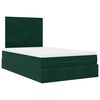 vidaXL Cadre de lit ottoman avec matelas vert fonc&eacute; 120x200 cm velours