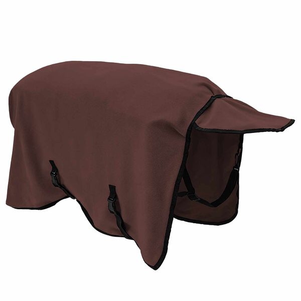 vidaXL Couverture &Eacute;quine Brun Fonc&eacute; Complet Polyester